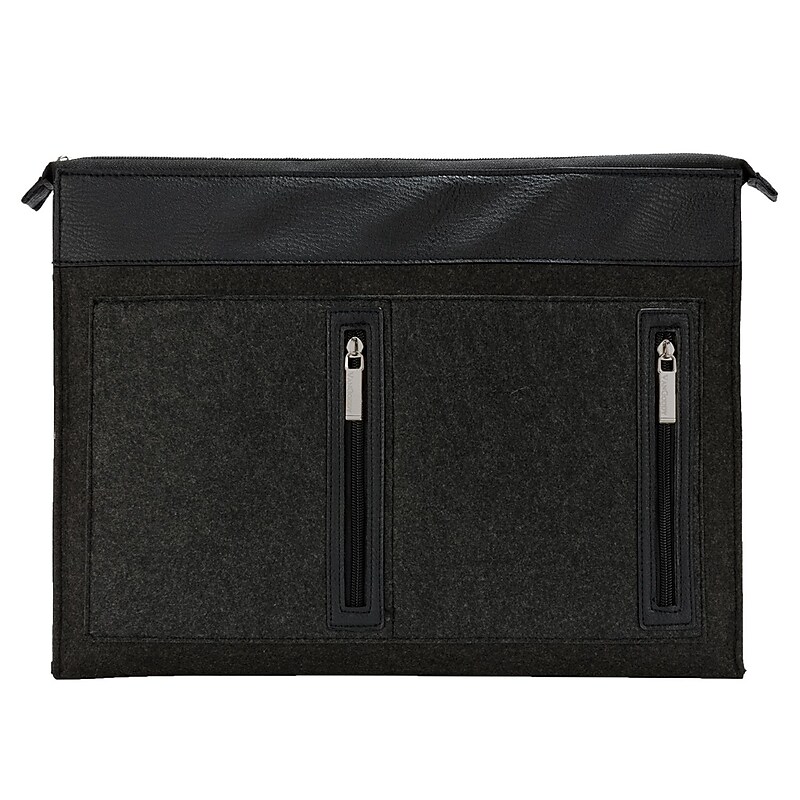 Vangoddy Exo Woolen Felt 15.6" Laptop Sleeve, Black (NBKLEA795) image 1