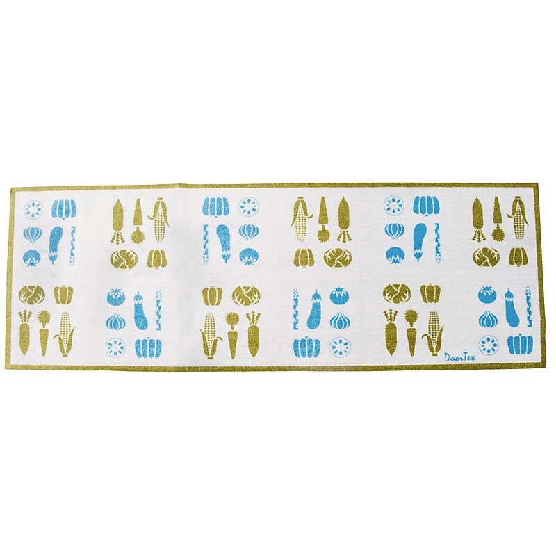Floortex Doortex Long Kitchen Runner, 55" x 20", Vegetable Design (FR4KR2055VL) image 1