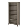 Bush Furniture Somerset 65.2"H 5-Shelf Bookcase with Adjustable Shelves, Ash Gray Laminated Wood (WC81665)~#|#~sp46282284_sc7