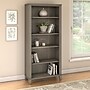 Bush Furniture Somerset 65.2"H 5-Shelf Bookcase with Adjustable Shelves, Ash Gray Laminated Wood (WC81665)~#|#~sp46282285_sc7