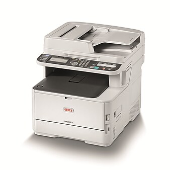 OKI MC363dn Network LED Digital Color All-In-One Printer & Toner Bundle