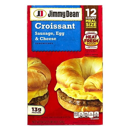 Jimmy Dean Sausage, Egg & Cheese Croissant Breakfast Sandwich, 54 oz