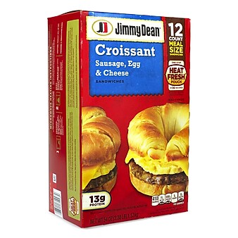 Jimmy Dean Sausage, Egg & Cheese Croissant Breakfast Sandwich, 54 oz., 12/Pack (31098)