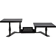Staples Dual Monitor Stand, up to 24" Monitors, Classic Black (51230)