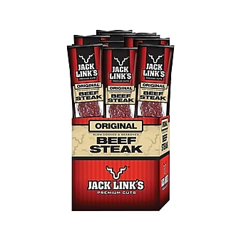Jack Link's Beef Steak, Original, 1 Oz., 12/Box (02027)