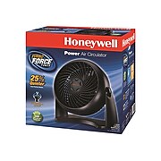 Honeywell TurboForce Air Circulator 10.91" 3 Speed Floor Fan, Black (HT-900)