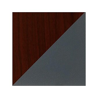 HON 38000 Series 72"W Double Pedestal Desk, Mahogany/Charcoal (H38180NS)