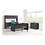 HON 38000 Series 72"W Double Pedestal Desk, Mahogany/Charcoal (H38180NS)~#|#~sp46466298_sc7
