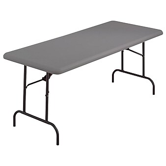 ICEBERG IndestrucTable TOO 1200 Series Folding Table, 72" x 30", Charcoal (65227)