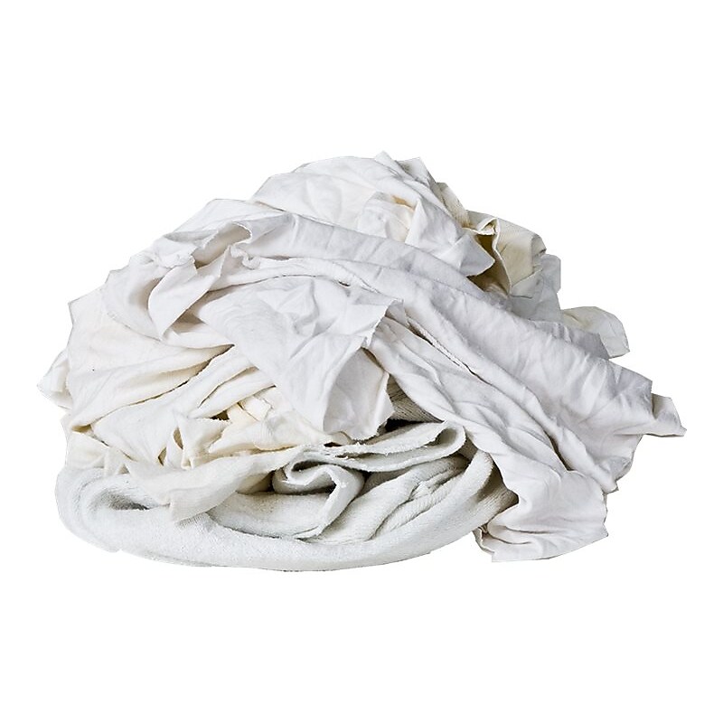 Monarch Brands Cotton Cleaning Rags, 14" x 14", White (R020-W48/W39) image 1