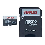 Staples High Speed 28416 16GB microSDHC Flash Memory Card