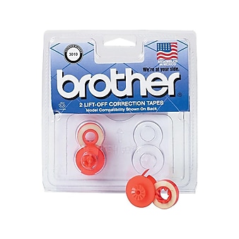 Brother White Correction Tapes, 2/Pack (3010)