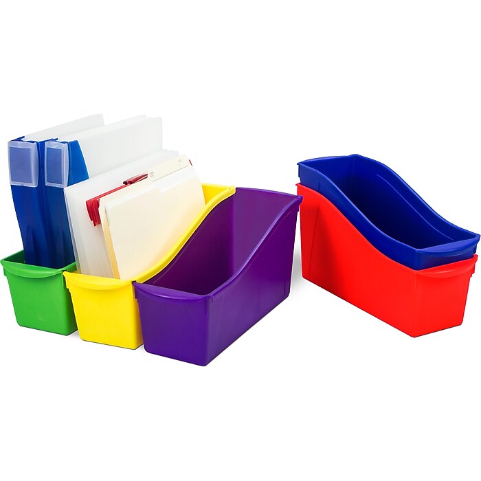 Storex Storage Bins, Assorted Colors, 5/Carton (70105U06C) | Staples