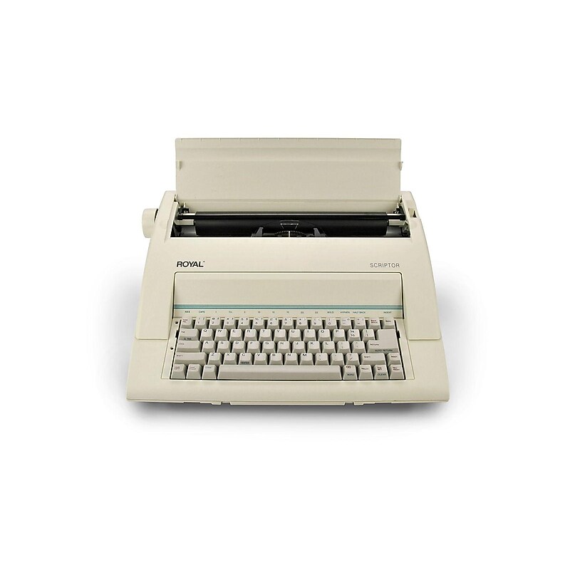 Royal Consumer Scriptor Electric Typewriter, White (ROYAL TYPEWRITE) image 1
