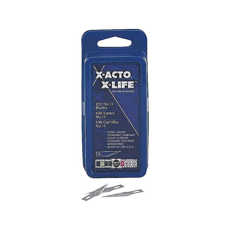 X-ACTO X-Life #11 Blades, Gray, 100/Pack (X611) image 1