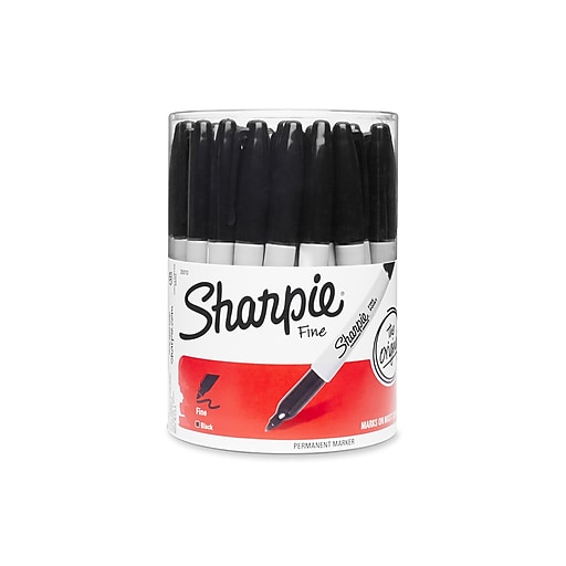 Sharpie Permanent Markers, Fine Point, Black, 36/Pack (35010)