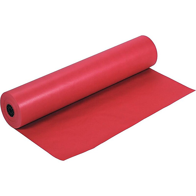 Rainbow Duo-Finish Paper Roll, 36"W x 1000'L, Scarlet (0063030) image 1