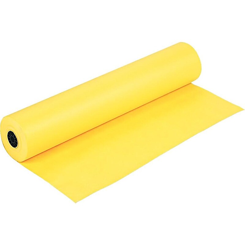 Rainbow Duo-Finish Paper Roll, 36"W x 1000'L, Canary (0063080) image 1