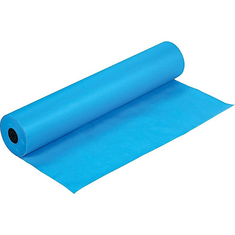 Rainbow Duo-Finish Paper Roll, 36"W x 1000'L, Bright Blue (0063170) image 1