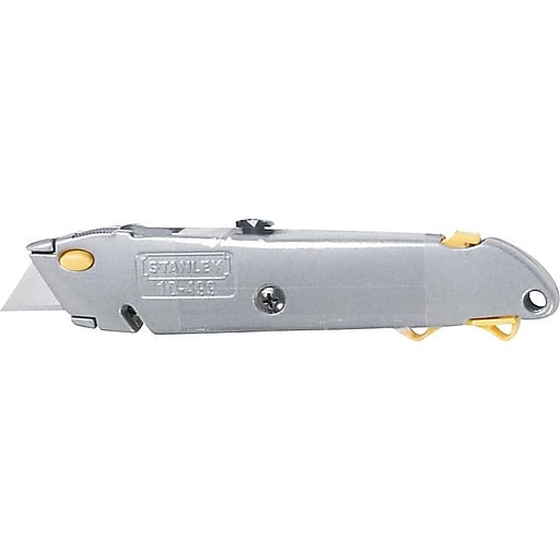 Stanley 10-499 Quick-Change Utility Knife with Retractable Blade and Twine  Cutter, Silver