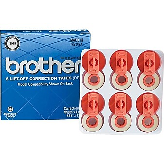 Brother Typewriter Ribbons, White, 6/Pack (3015)