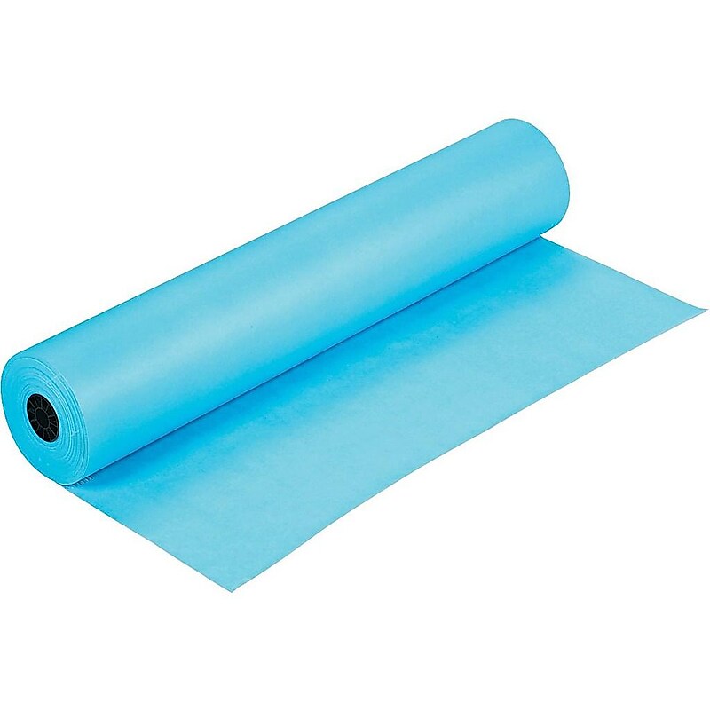 Rainbow Duo-Finish Paper Roll, 36"W x 1000'L, Sky Blue (0063150) image 1