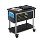 Safco Mobile Mobile Vertical File Cabinet, Letter/Legal Size, Lockable, 27"H x 29.75"W x 18.75"D, Black/Silver (5370BL)~#|#~sp46530694_sc7