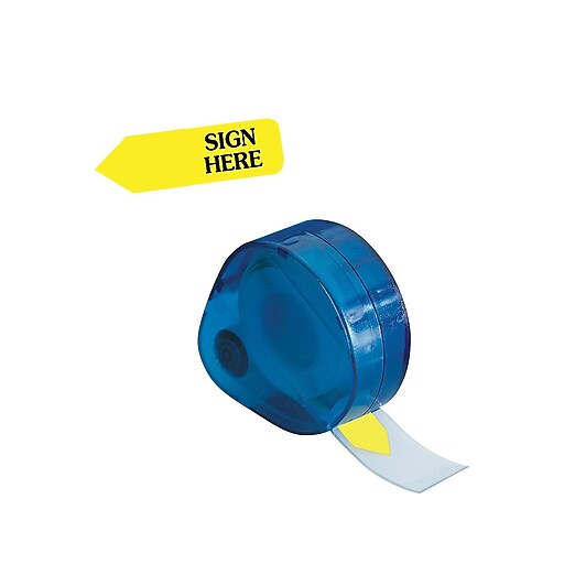RediTag® Yellow "Sign Here" Flags with Dispenser, Each at Staples