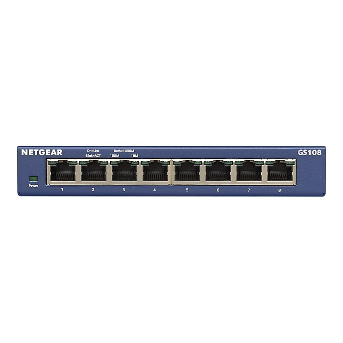 Netgear ProSAFE 8-Port Gigabit Ethernet Unmanaged Switch, 10/100