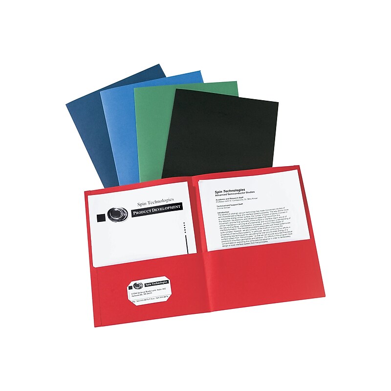 Avery 2-Pocket Folders, Assorted Colors, 25/Box (47993) image 1