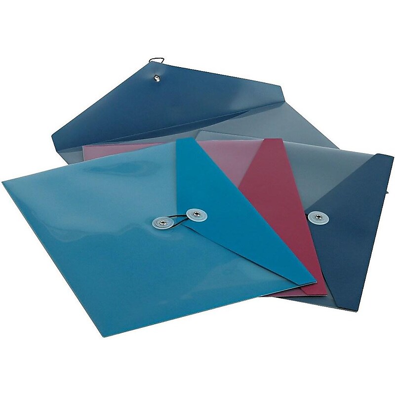 Pendaflex Standard Plastic Filing Envelope, Letter, Assorted Colors, 4/Pack (90016) image 1
