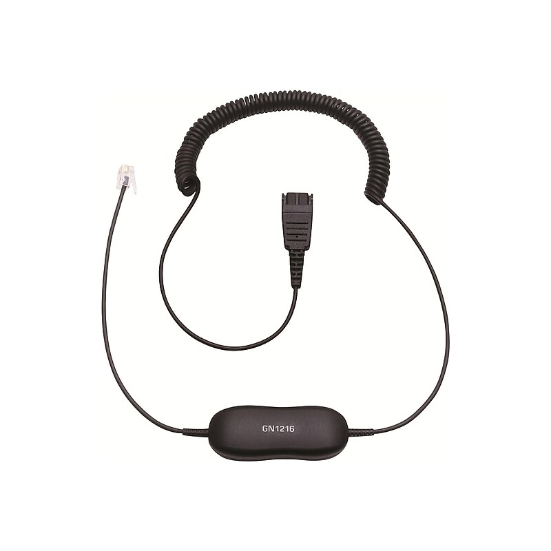 Jabra GN1216 Avaya Coiled Cord, Black (88001-04) image 1