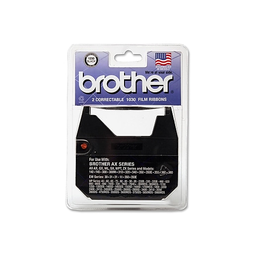 2pc Brother Correctable 1030 Film Ribbons Typewriter Black 1230 AX Series for sale online 