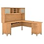 Bush Furniture Somerset 72"W L Shaped Desk with Hutch, Maple Cross (SET001MC)~#|#~sp46631357_sc7