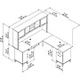 Bush Furniture Somerset 72"W L Shaped Desk with Hutch, Hansen Cherry (SET001HC)~#|#~sp46631368_sc7