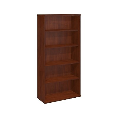 Bush Business Furniture Series C 5-Shelf Bookcase, 73"H, Hansen Cherry (WC24414)