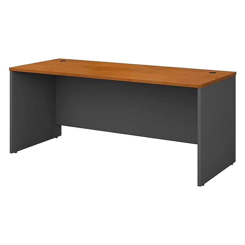Bush Business Furniture Westfield 72"W Office Desk, Natural Cherry/Graphite Gray (WC72436) image 1