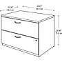 Bush Business Furniture Westfield 36W 2 Drawer Lateral File Cabinet, Hansen Cherry/Graphite Gray (WC24454C)~#|#~sp46631717_sc7