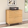 Bush Furniture Somerset 2-Drawer Lateral File Cabinet, Letter/Legal Size, 29.11"H x 29.57"W x 21.65"D, Maple Cross (WC81480)~#|#~sp46631743_sc7