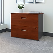 Bush Business Furniture Westfield 36W 2 Drawer Lateral File Cabinet, Hansen Cherry/Graphite Gray (WC24454C)