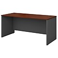 Bush Business Furniture Westfield 66W x 30D Office Desk, Hansen Cherry/Graphite Gray (WC24442A)