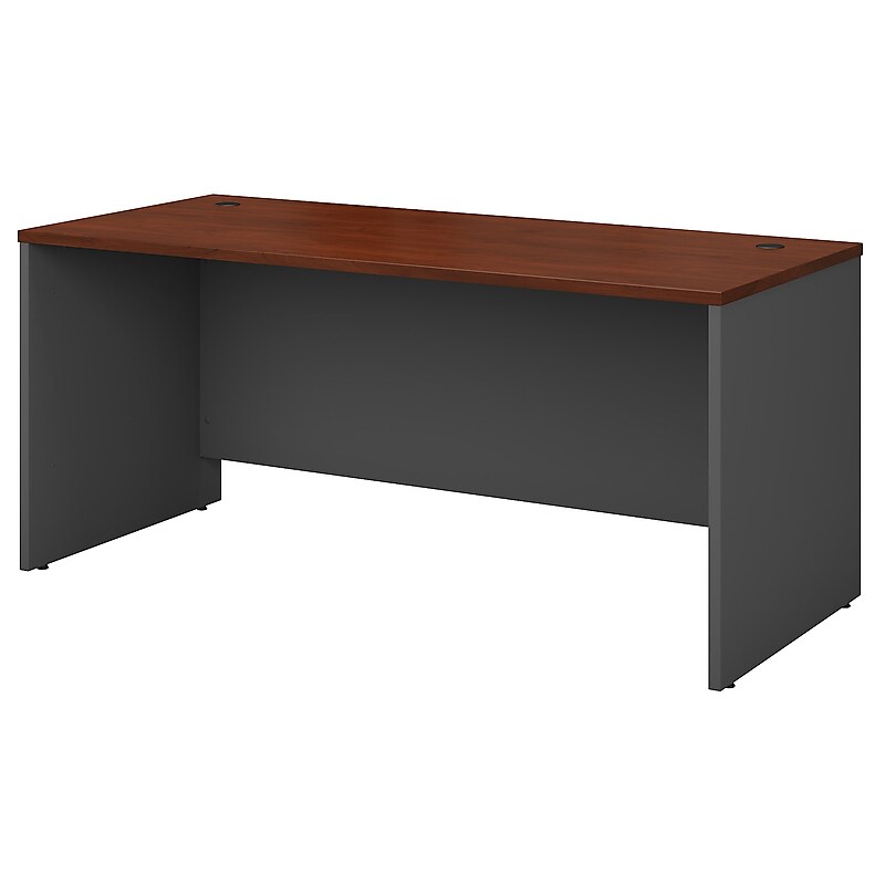 Bush Business Furniture Westfield 66W x 30D Office Desk, Hansen Cherry/Graphite Gray (WC24442A) image 1