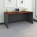 Bush Business Furniture Westfield 66W x 30D Office Desk, Hansen Cherry/Graphite Gray (WC24442A)