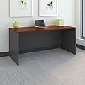 Bush Business Furniture Westfield 66W x 30D Office Desk, Hansen Cherry/Graphite Gray (WC24442A)
