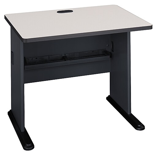 Bush Business Furniture Cubix 36W Desk, Slate/White Spectrum (WC8436A