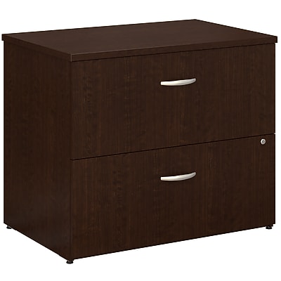 Bush Business Furniture Westfield Lateral File Cabinet, 35.6" x  29.8", Letter/Legal, Lockable, Mocha Cherry (WC12954SUIR)