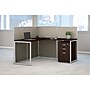Bush Business Furniture Easy Office 45"H x 60"W L-Shaped Cubicle Workstation, Mocha Cherry (EOD360SMR-03K)~#|#~sp46633207_sc7