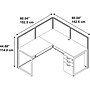 Bush Business Furniture Easy Office 45"H x 60"W L-Shaped Cubicle Workstation, Mocha Cherry (EOD360SMR-03K)~#|#~sp46633212_sc7