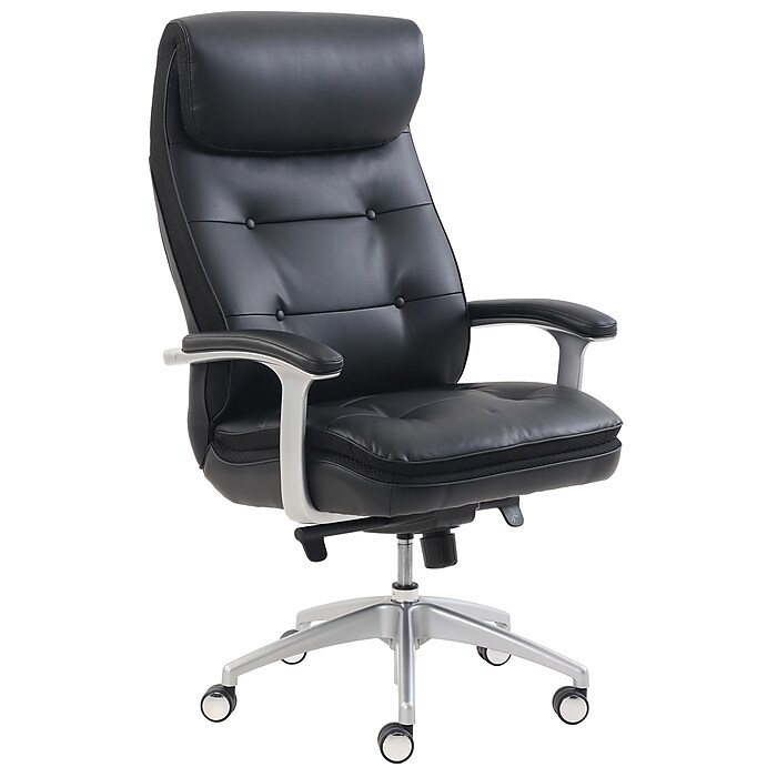 Beautyrest Royo Big Tall Bonded Leather Executive Chair Black 60003 Staples
