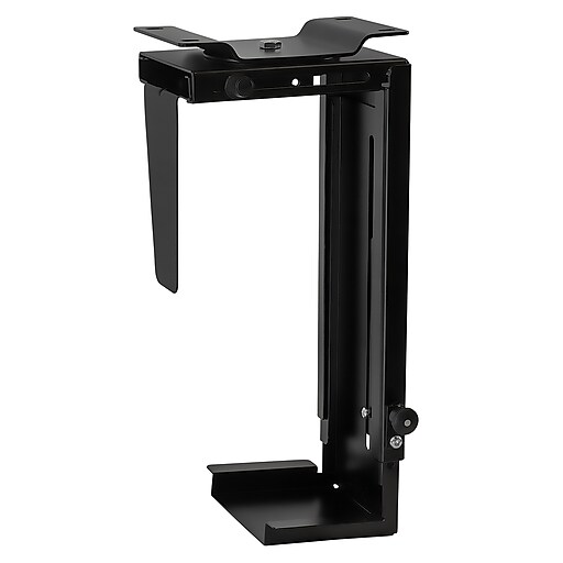 MountIt! Aluminum CPU Under Desk Stand, Black (MI7150) Staples